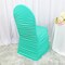 1 Piece Tiff Blue or Aqua Blue Rouge Chair Cover, Ruffled Spandex Fit for Banquet Chairs
